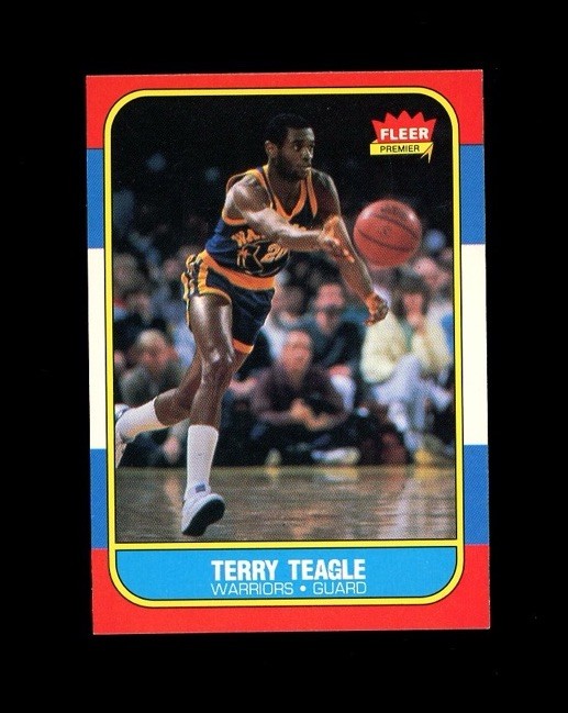 1986-87 Fleer Premier #107 TERRY TEAGLE! Golden State Warriors EX