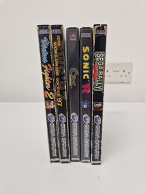 Sega Saturn Game Collection Job Lot Sonic R Croc Virtua Figter 2 Sega Rally SSS