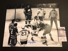 JSA WAYNE CASHMAN AUTOGRAPHED SIGNED 16X20 PHOTO BOSTON BRUINS 823