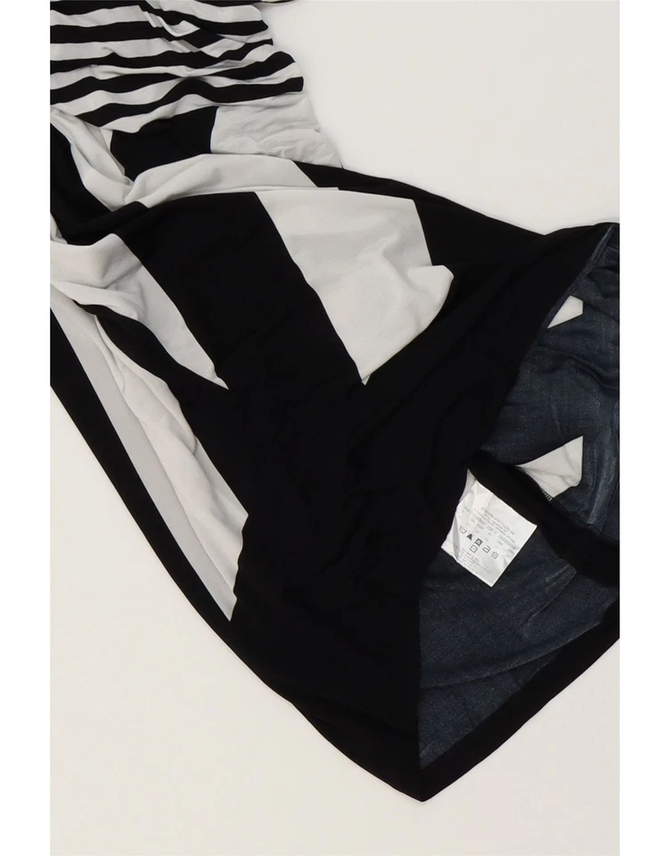 ROCCOBAROCCO Womens Sleeveless Sheath Dress EU 42 Large Black Striped KW14 - Image 4 of 4