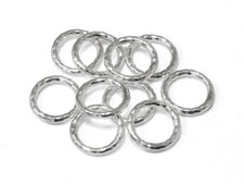 925 Sterling Silver Closed/Open Diamond cut Jump Rings Round 7-12mm Pack of 10