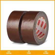 Durable Dark Brown Duct Tape Waterproof Gaffer Repair 2 Rolls 48mm x 28m 56m 0.36 per metre