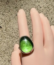 Green Stone Ring SEE VIDEO PLEASE :