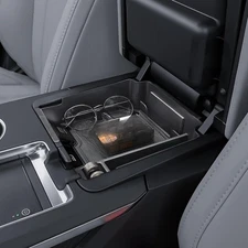 Center console storage box, black recessed tray