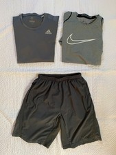 Lot 3pcs Big Boys Sport T-Shirt Shorts Adidas Nike Youth Size XL Men size S