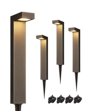 EDISHINE 4 Pack Low Voltage Landscape Lights, Pathway Lights 3.2W 12V 85LM 3000K