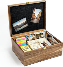 Keepsake Box   Wooden Keepsake Memory Box with Hinged Lid, Tree of Life Engravin