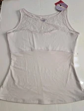 SPANX Hide Sleek Lace Bateau Neck Cami Frosted Lilac Control Top Womens Size XL 