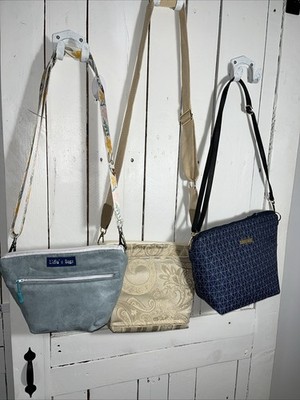Lot of 3 Handmade Small Crossbody Handbags   11  Wide L2 for Resale