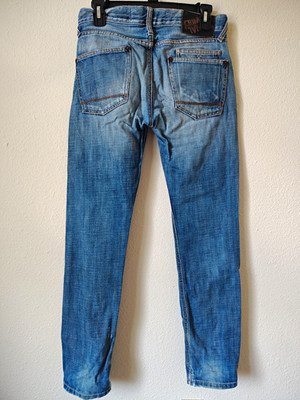 G-Star RAW Men s Slim Skinny Light Wash Distressed Blue Denim Mid Rise Jeans