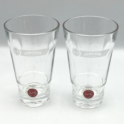Jameson Longdrink Glas Set mit Relief und Bodenprägung - 2 Gläser