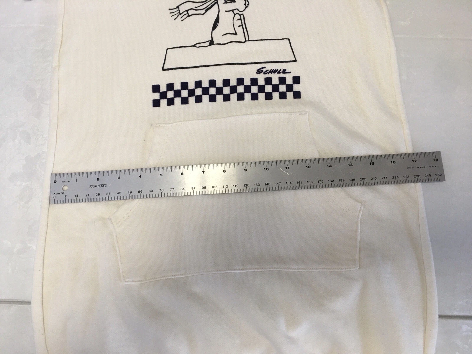 OFF WHITE Abito felpa vintage Peanuts Snoopy Uniqlo taglia small bianco sporco Snoopy us intime ottimeioni