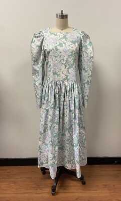 Laura Ashley Vintage 1980s Green Blue Cottage Core Dress, Size 10, Great  Britan | eBay