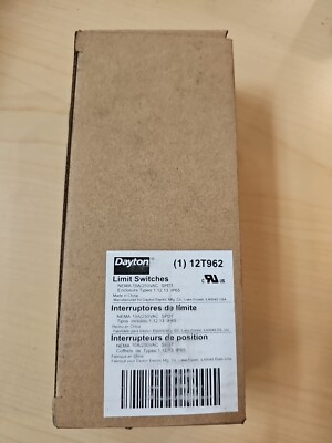 Dayton 12T962 Limit Switch, Coil Spring, Wobble Stick, Spdt, 10A @ 250V Ac,