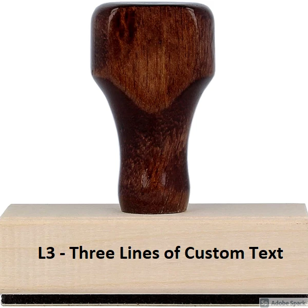 Estampillas de madera tradicionales - Varios tamaños - Solo texto - Precio asequible Foto 4 de 4