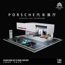 1/64 Diorama Garage Model LED Lighting Model Cars Scene Display Case Gift US