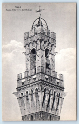 Rocca della Torre del Mangia SIENA Italy Postcard