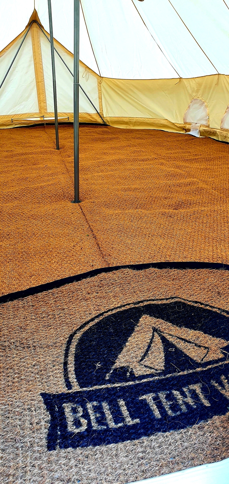 4m, 5m, 6m, 7m Bell Tent Coir Matting Flooring For Camping Glamping