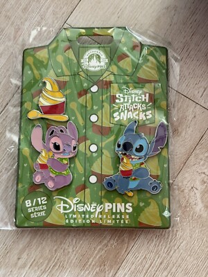 Disney Stitch Attacks Snacks Dole Whip Pineapple Swirl 3 Pin Angel 8/12 August