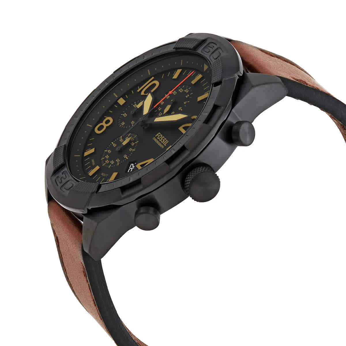 Fossil Bronson Chronograph Quartz Black Dial Men\'s Watch FS5714 | eBay