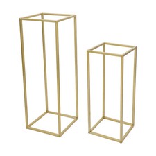 Golden Wedding Flower Backdrop Stand Ballon Arch Stand And 2 Flower Stands