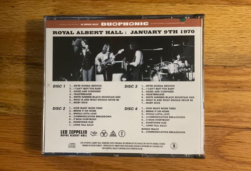 LED ZEPPELIN LIVE JIMMYS BIRTHDAY PARTY ROYAL ALBERT HALL UK 1/9/70
