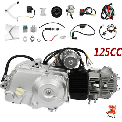 #ad 125cc 4 stroke ATV Engine Motor w Reverse Electric Start Semi Auto Go kart Quad $151.06