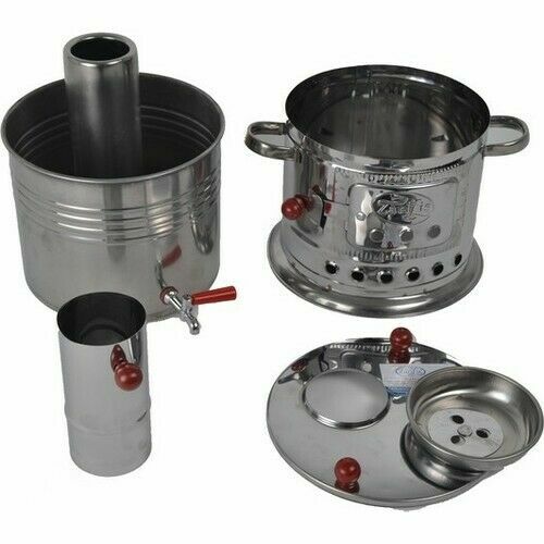 Scalda Tè Samovar Al Carbone Cromato Acciaio Inossidabile - Foto 10