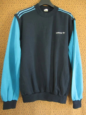 Sweat Adidas Ventex Vintage marine et ciel 70'S Acrylique Tracksuit - 180 / L - Photo 1/4