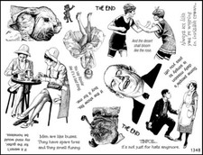 Unmounted Rubber Stamp Plate, Unmounted/Uncut Pink Rubber Stamps