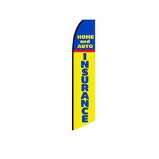 Home and Auto Insurance Swooper Flutter Feather Flag  3ft W x 11.5ft Tall