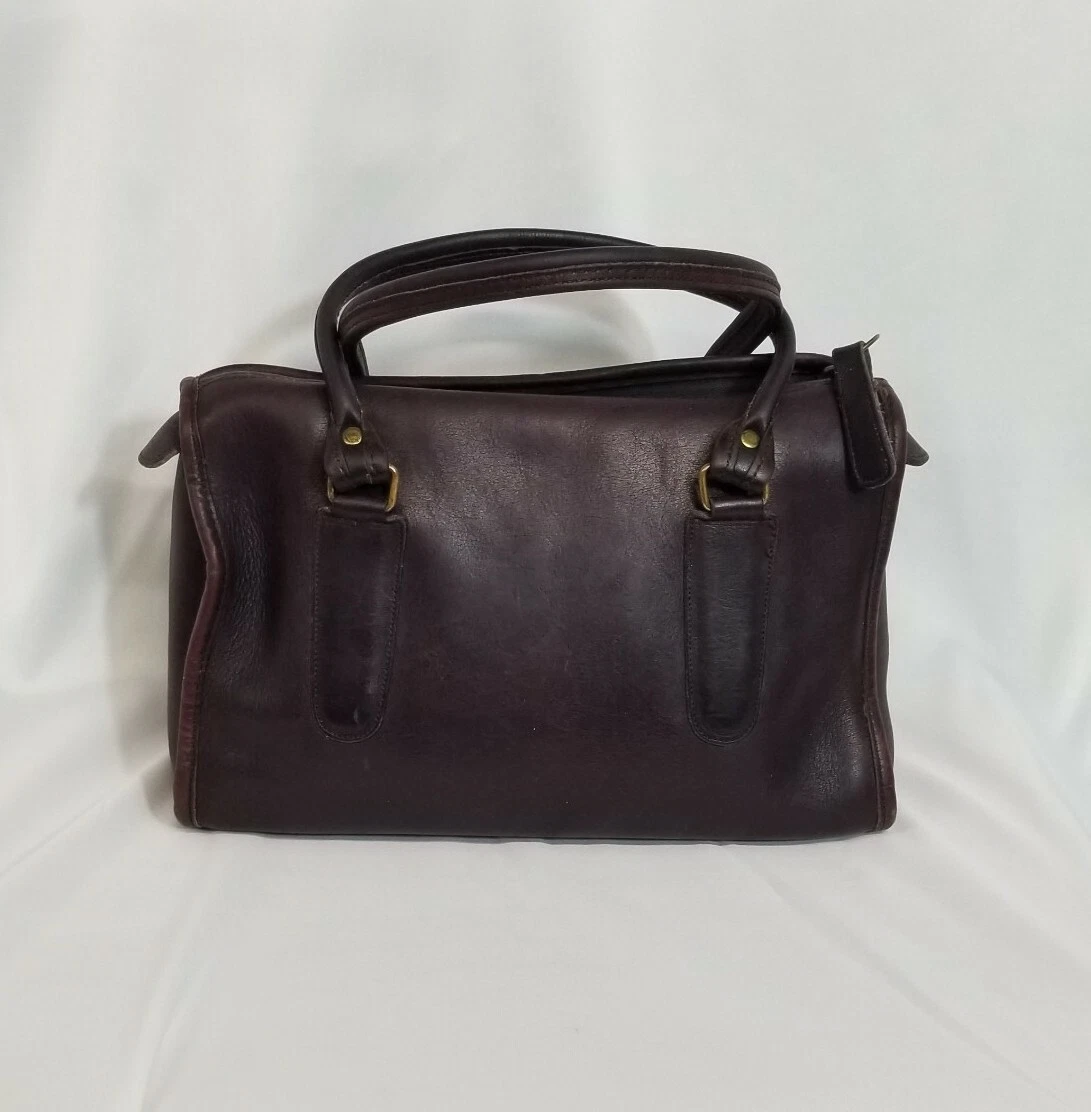 Vintage Coach Made In New York Brown Leather Satchel Doctors Bag Speedy  Purse