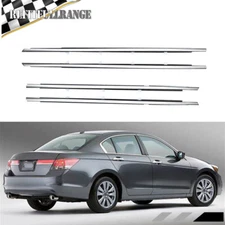 For Honda Accord 2008-11 2012 Chrome Weatherstrip Window Moulding Trim Seal Belt