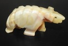 Vintage Hand Carved White ONYX  Polar Bear Figurine Arctic Animal Alaska — photo 3