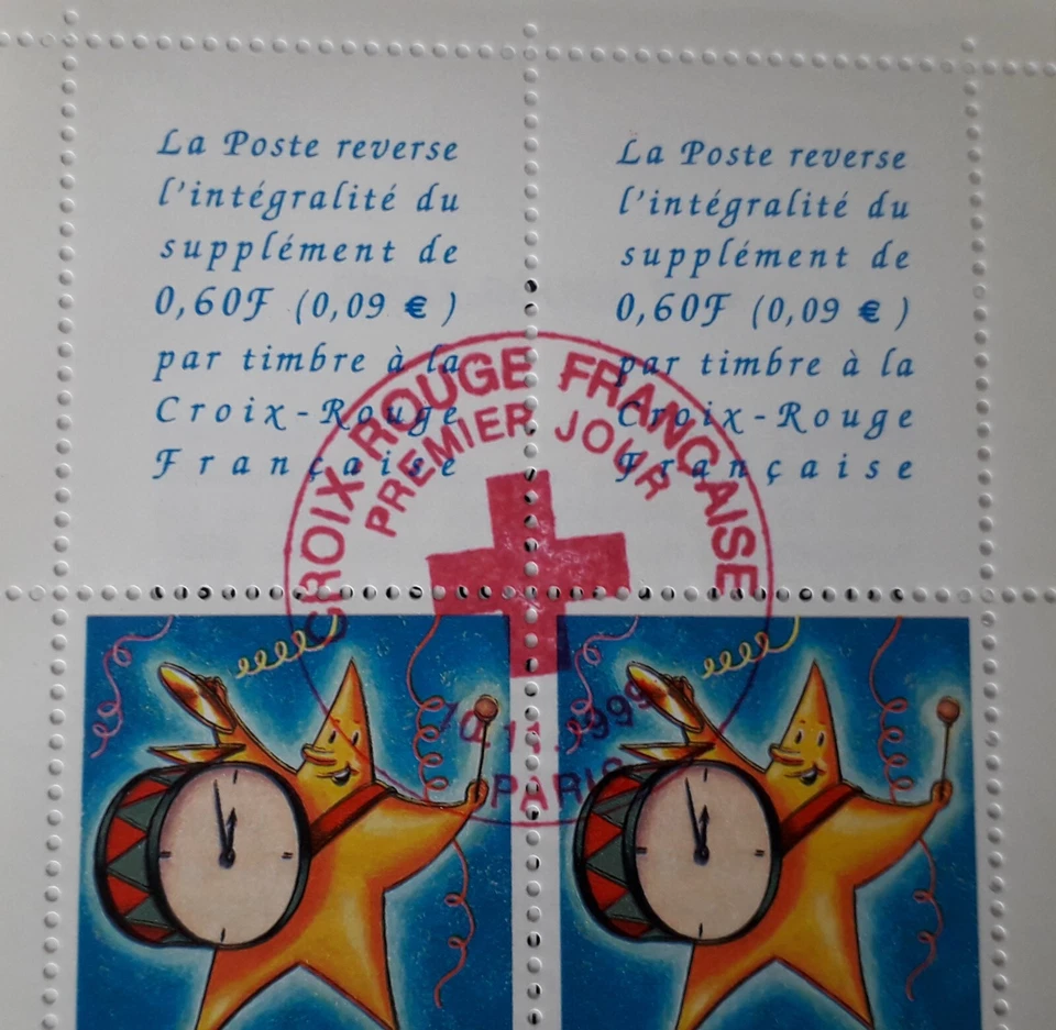 1999 Carnet CROIX ROUGE N° 2048 Fête fin d'année - Oblitération 1er jour FRANCE - Photo 3/3