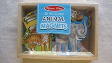 New Melissa Doug 20 Wooden Animal Magnets GC