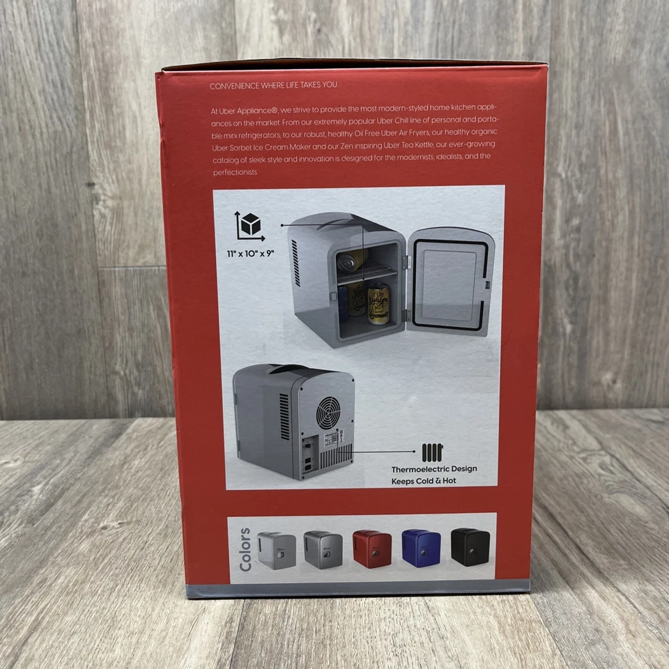 Uber Appliance Personal 4 Liter Portable Mini Fridge - Blue - Image 2 of 4