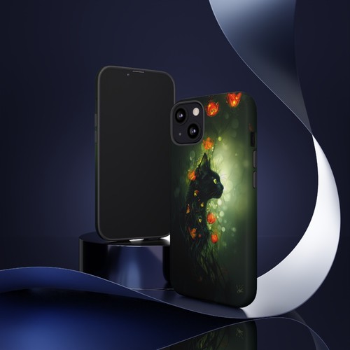 Cat Green Forest Flower Vines Phone Case for iPhone, Samsung Galaxy, Pixel - 第 67/175 張圖片