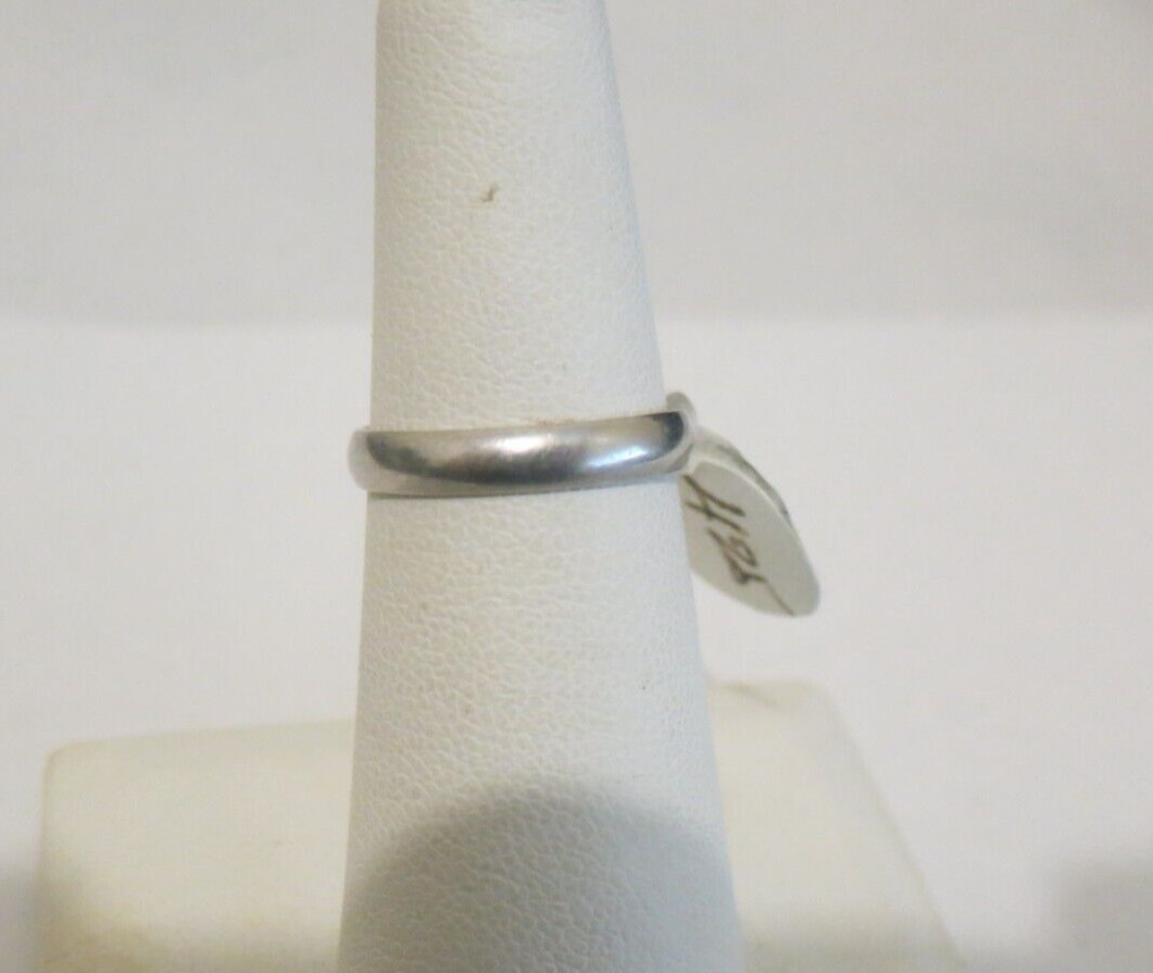 SOLID PLATINUM ETERNITY RING  SIGNED  RING SIZE  5 - image 1