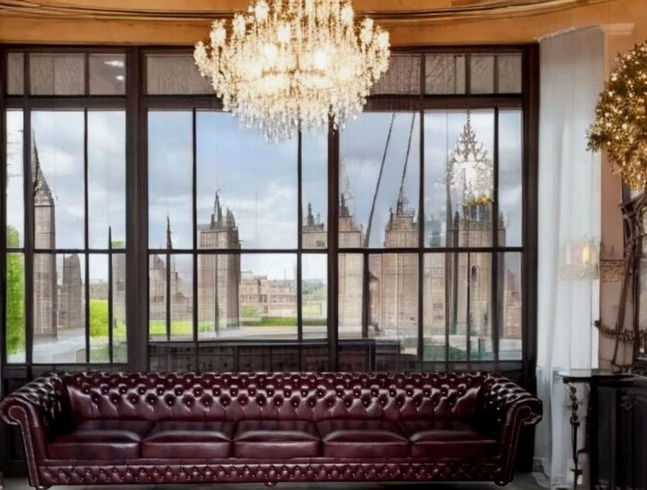 Chesterfield Rochester KC Claridge 8Sitz  Sofa XXL in Leder A1SP700 - Bild 2 von 4