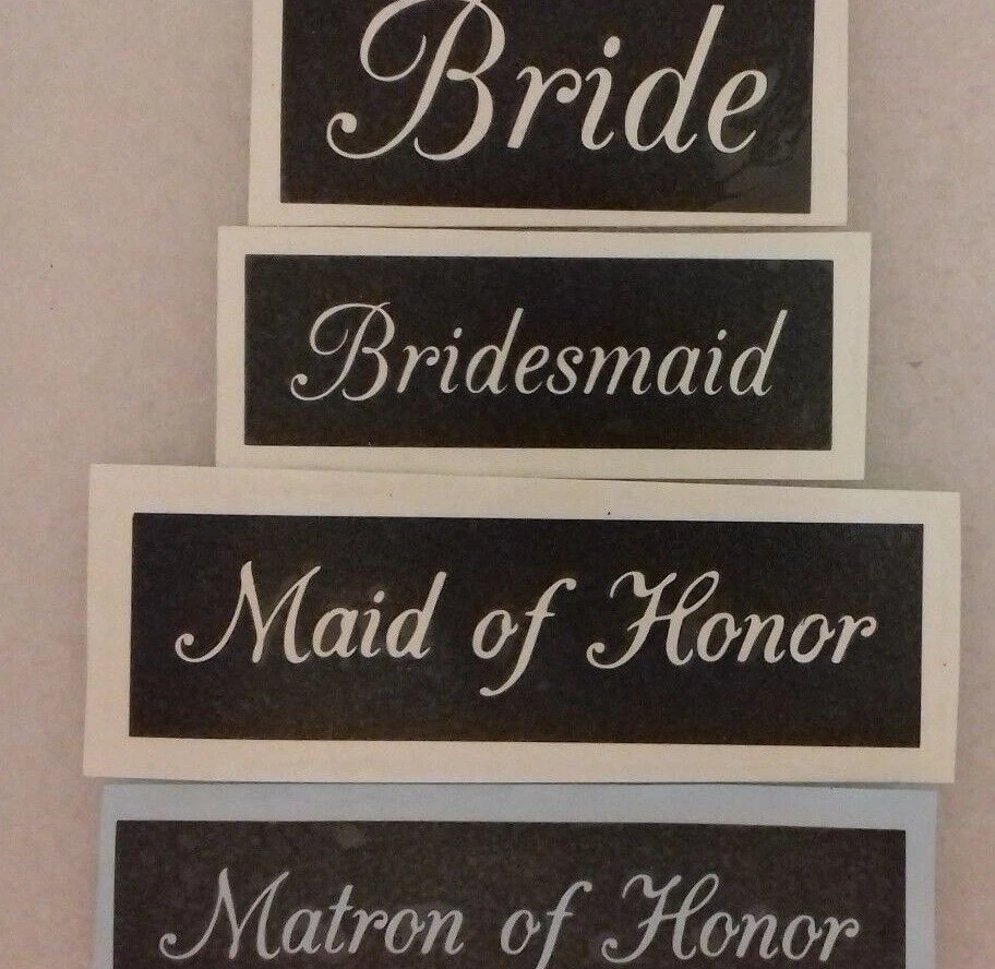 Novia / Dama de honor / Dama y Matrona de Honor mezcla de plantillas para grabado de vidrio favor