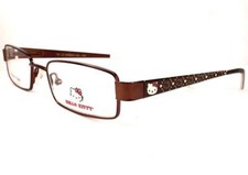 Hello Kitty 216 Dark Brown 1 Girls Metal Eyeglass Frame Optical 46-17-130