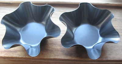 2 Non-Stick Fluted Tortilla Shell Pans Taco Salad Bowl Makers Stackable OF6