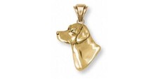Labrador Retriever Pendant Jewelry 14k Gold Handmade Dog Pendant LB6A-PG