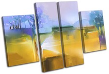 Oil Painting Abstract Meadow Landscapes MULTI CANVAS WALL ART Picture Print
