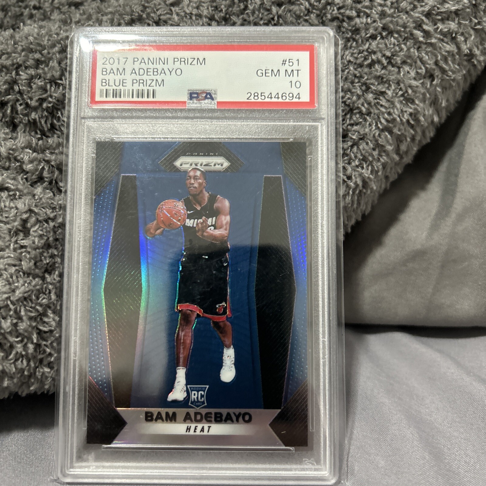 2017 Panini Prizm Bam Adebayo Rookie 🔥 Blue Prizm /199 RC PSA 10 💎 GEM MT