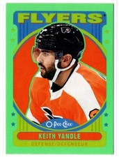 2021-22 UD Series 2 O-Pee-Chee Update Retro Neon Green /50 #604 Keith Yandle