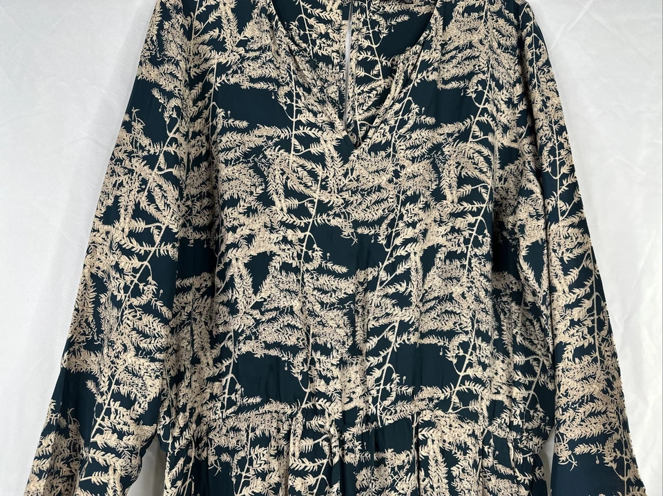 Mameluco de manga larga estampado Lucky Brand para mujer talla XL verde Foto 3 de 4