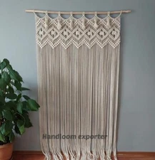 Cotton Curtain Hanging Macrame Tapestry Door Decor Wall Wedding Backdrop Curtain
