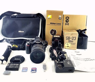 Nikon D D60 10.2MP w/18-200mm VR ED LENS -Tested - - Absolutely